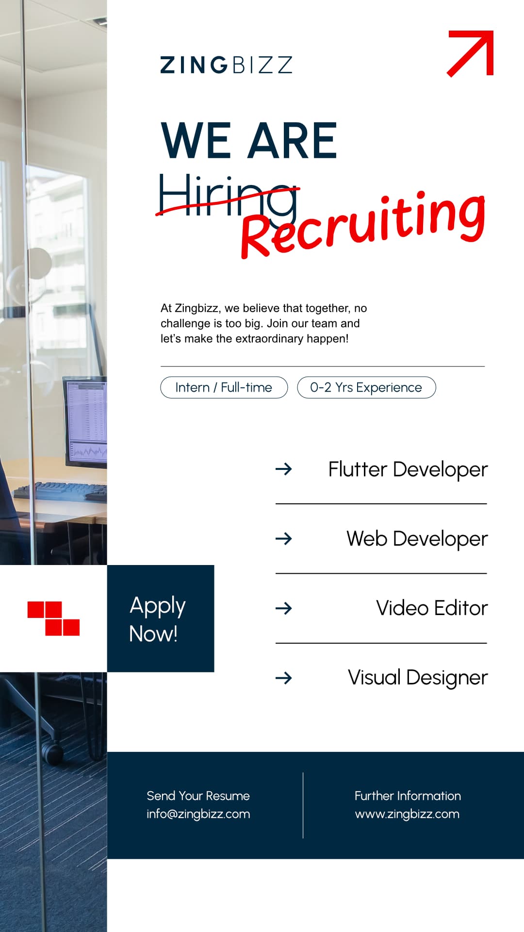 ZingBizz Hiring Poster - We Are Recruiting